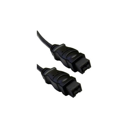 Cable Wholesale Firewire 800 9 Pin cable, Black, IEEE-1394b, 10 foot 10E3-99010BK